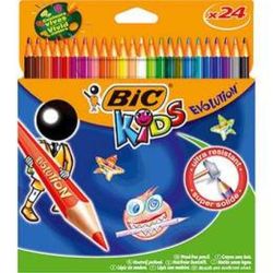 Crayon Couleur BIC EVOLUTION Recyclé - Pochette de 24 couleurs