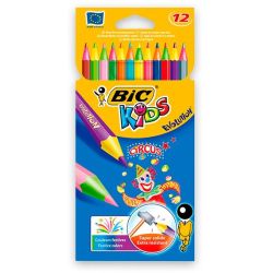 Crayon Couleur BIC EVOLUTION Recyclé Circus Pochette de 12 couleurs