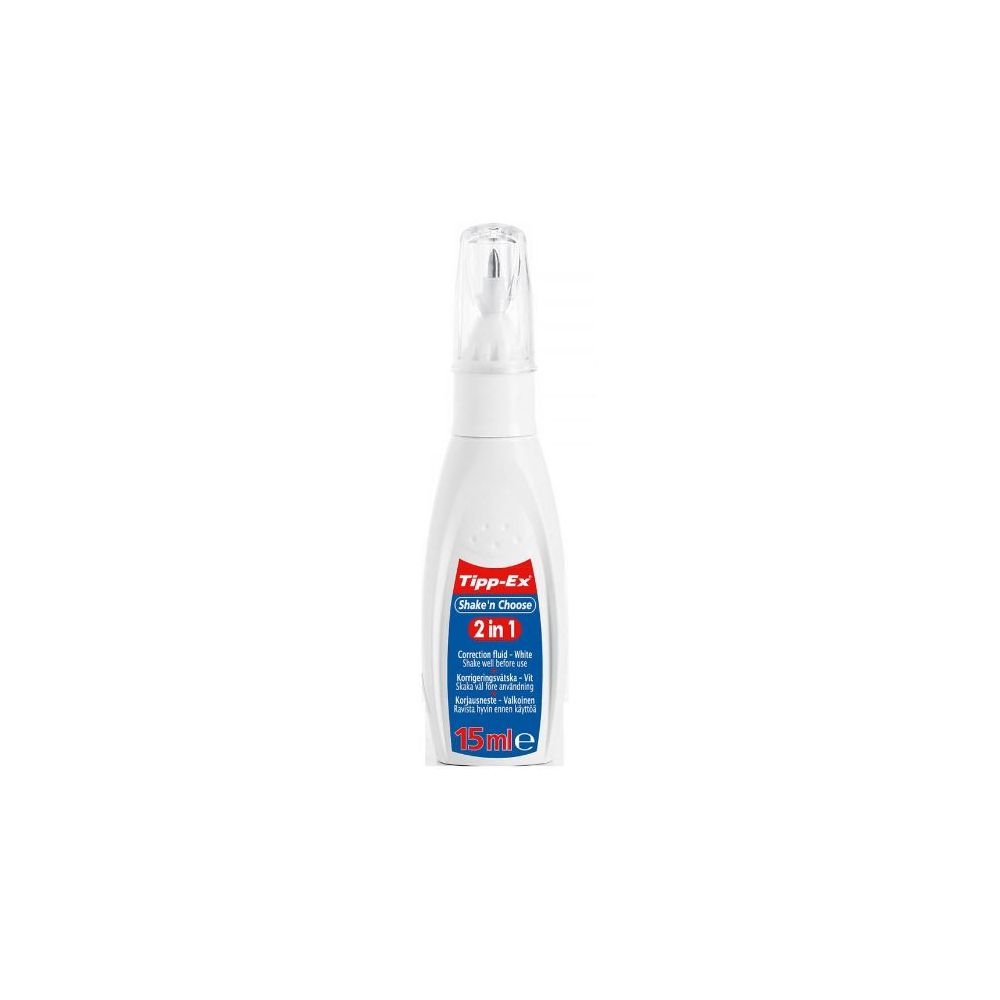 Correcteur Stylo/Flacon TIPP-EX  2 en 1 avec Pointe + Mousse (15 ml)