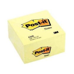Bloc Cube repositionnable 76 x 76mm - POST-IT - 450 f. - Recyclé JAUN