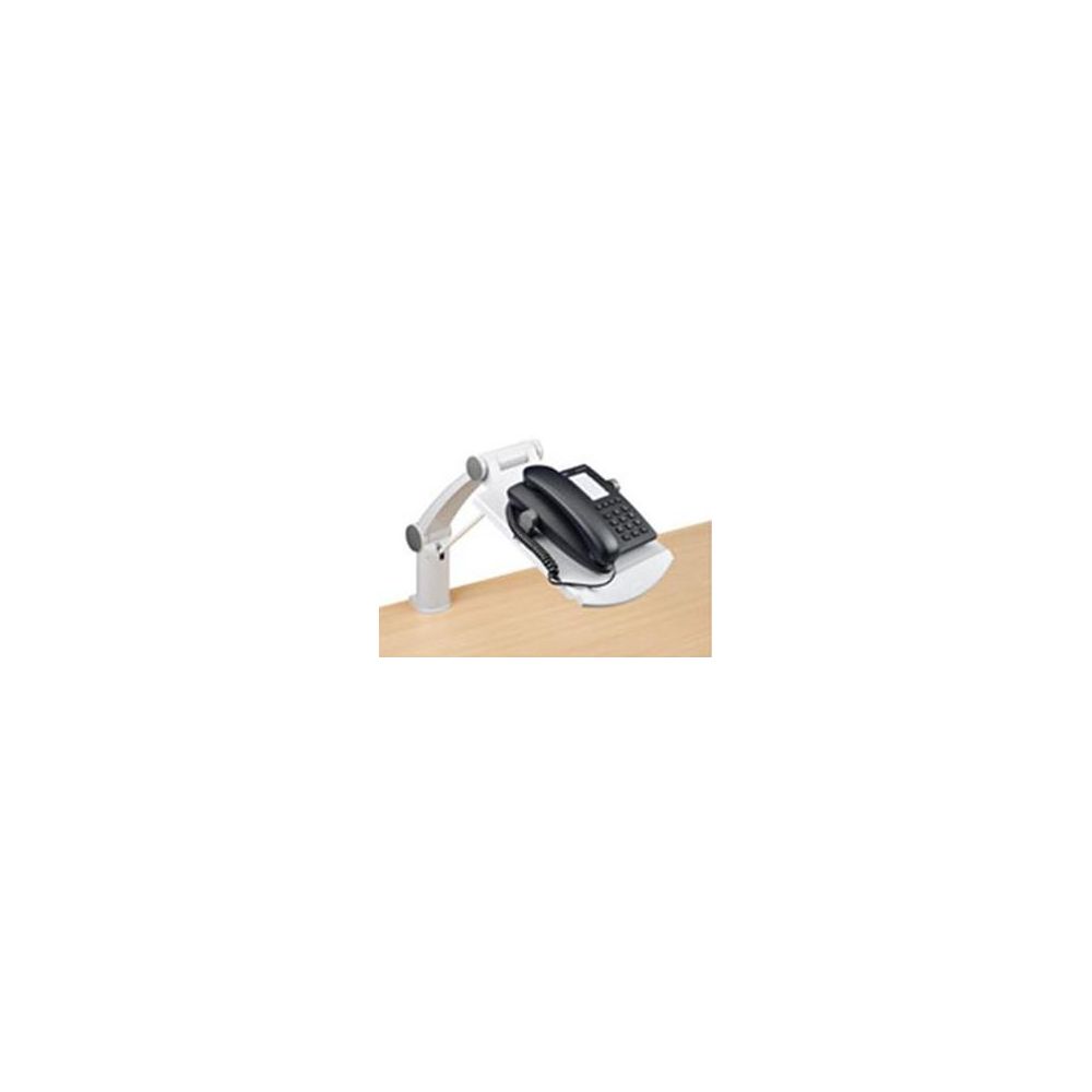 Bras telephonique plastique WONDAY Pivotant 360° Plateau 24 x 20cm