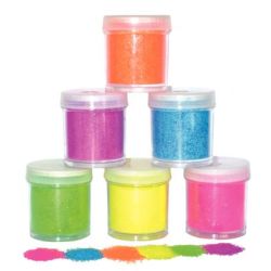 Paillettes en pot salière FLUO - 45gr - Lot de 6 salières