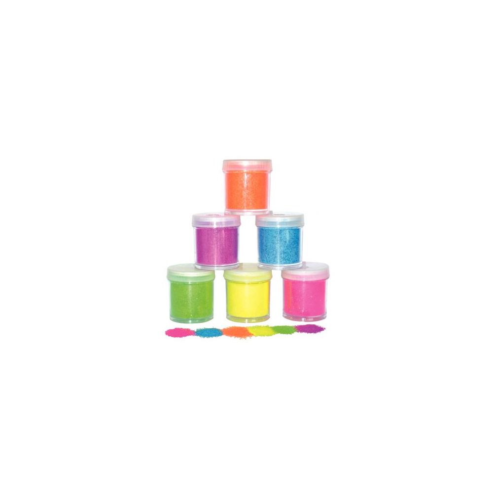 Paillettes en pot salière FLUO - 45gr - Lot de 6 salières