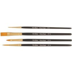 Pinceaux de maquillage en poils synthétiques (Lot de 4 assortis)