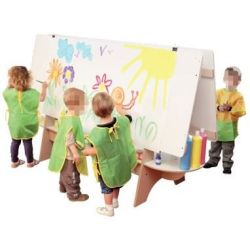 Chevalet de peinture Double face + Tablette - D: 123 x 200 x 70 cm