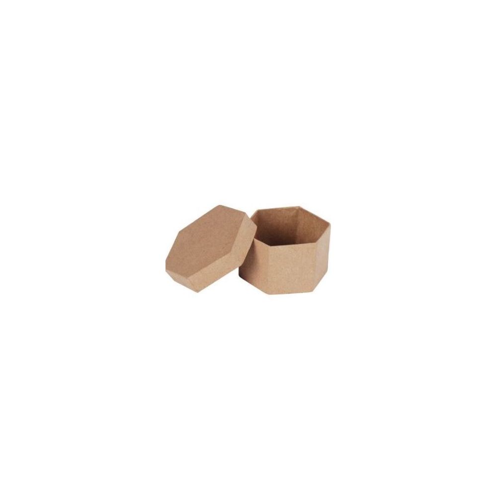 Boîte Hexagonale en carton à décorer - Dim : 8 cm - H: 5 cm (Par 10)