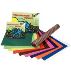 Papier Vitrail et Calque - 20 x 30 cm - 10 feuilles - Coul. Ass.