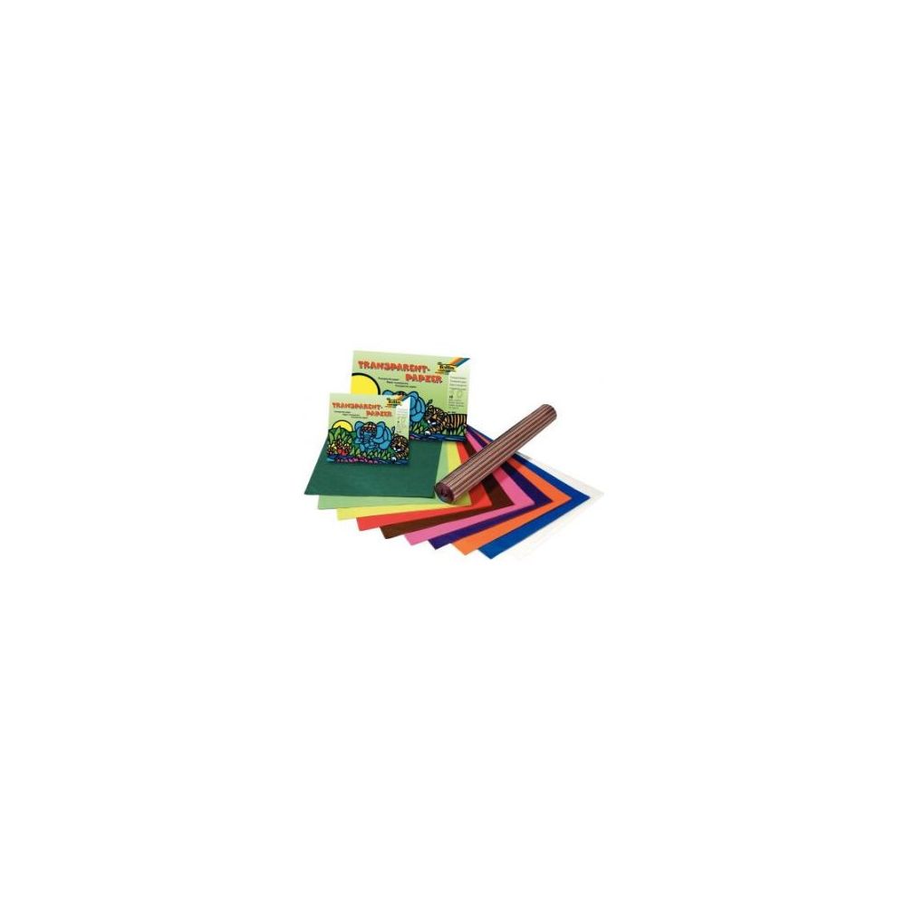 Papier Vitrail et Calque - 20 x 30 cm - 10 feuilles - Coul. Ass.