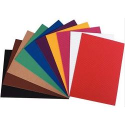 Carton ondulé 25 x 35cm - 10 feuilles - Couleurs assorties