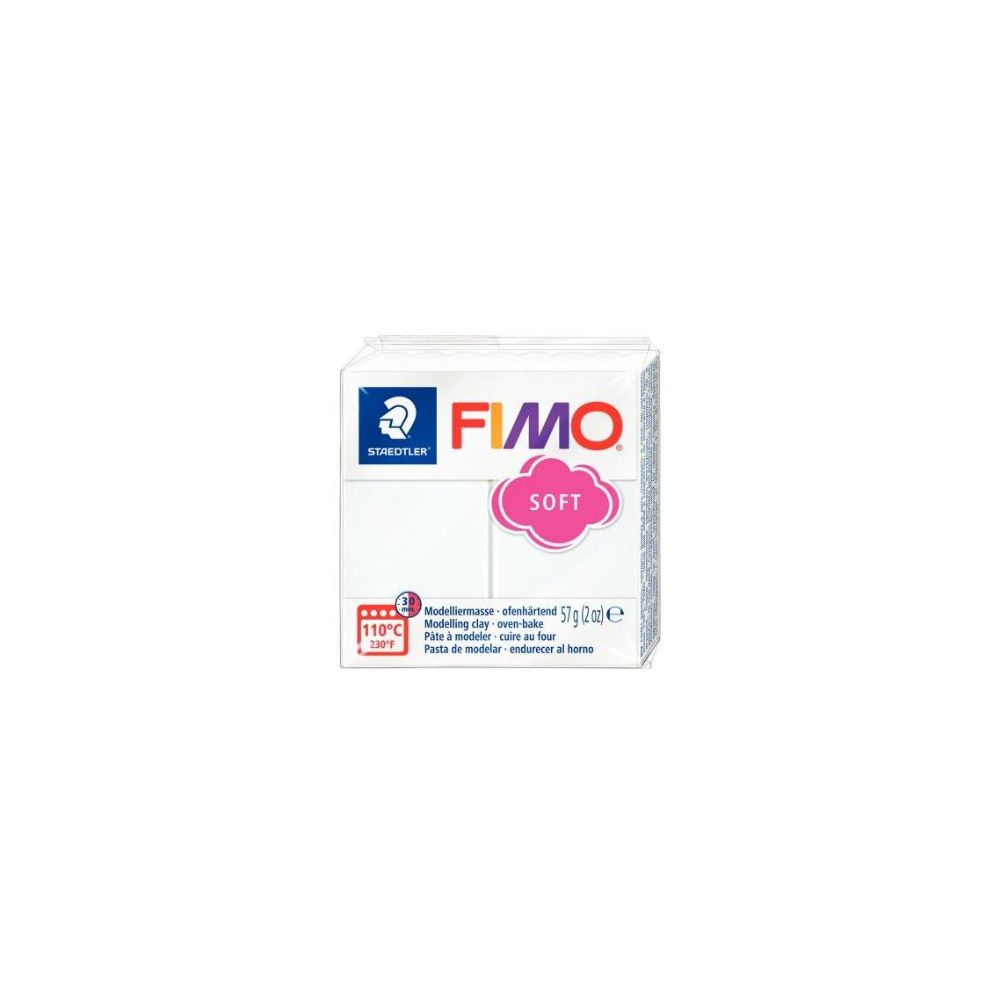 Pate à modeler FIMO SOFT BLANC N°0- 56 g