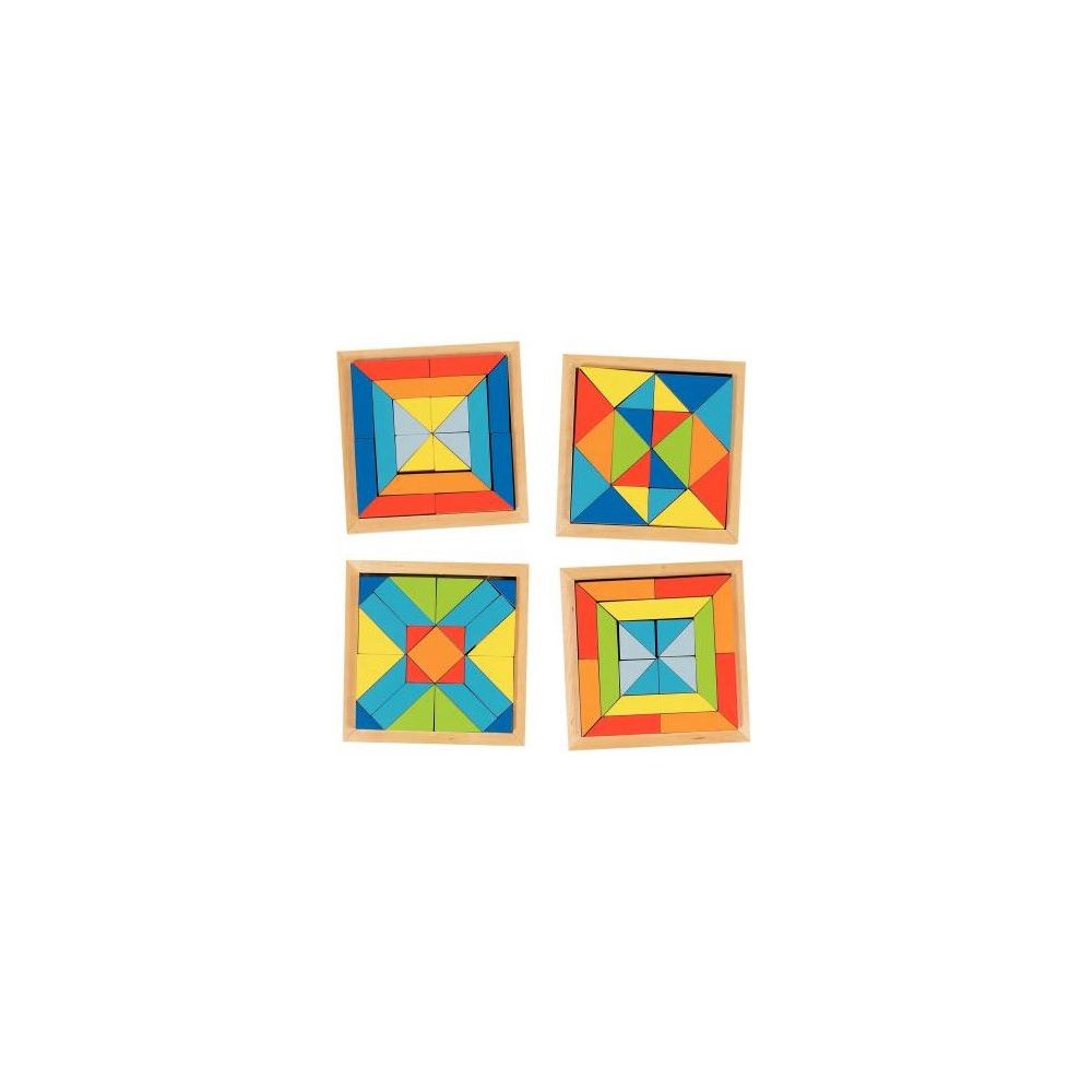 Plateaux de mosaïques en bois 15 x15 cm - 4 plateaux de 20 pièces