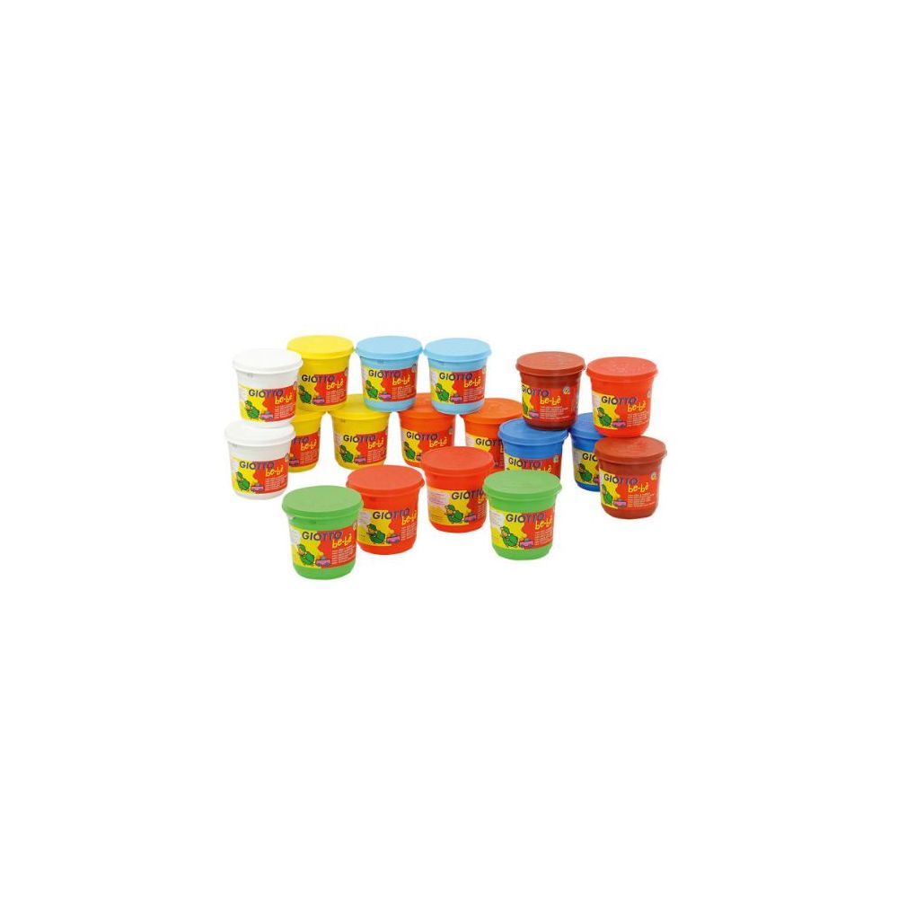 Pate à modeler GIOTTO Bébé - 18 pots de 220g - Coul. assorties