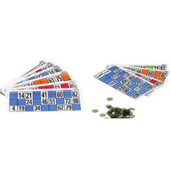 Jeu de LOTO - Support plastique, 90 billes et 48 cartons de 4 coul.
