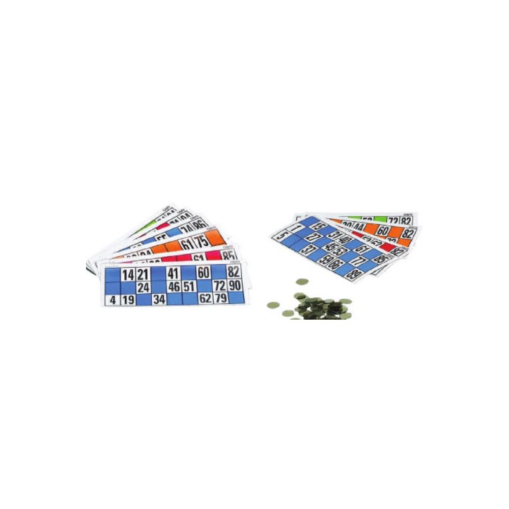 Jeu de LOTO - Support plastique, 90 billes et 48 cartons de 4 coul.