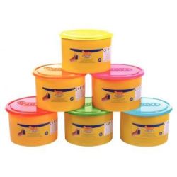 Pate à modeler JOVI Blandiver - 460gr - 6 pots Couleurs Fluo