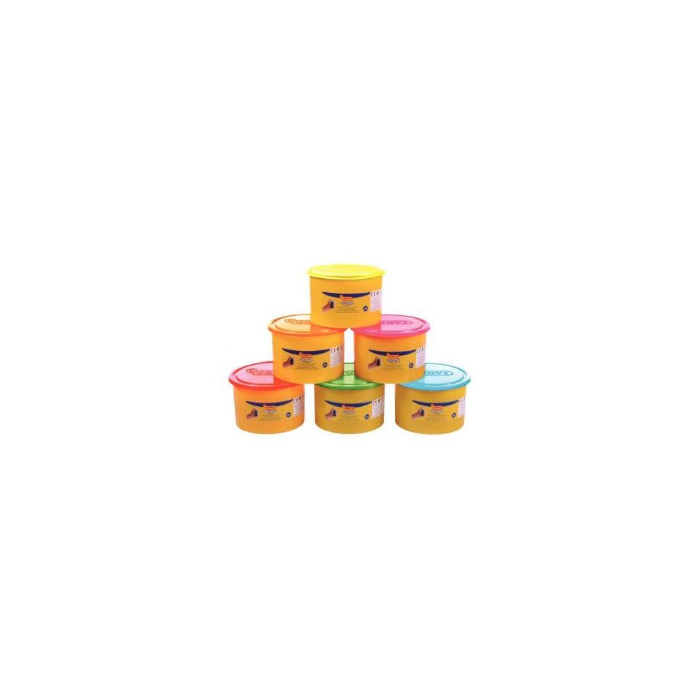 Pate à modeler JOVI Blandiver - 460gr - 6 pots Couleurs Fluo