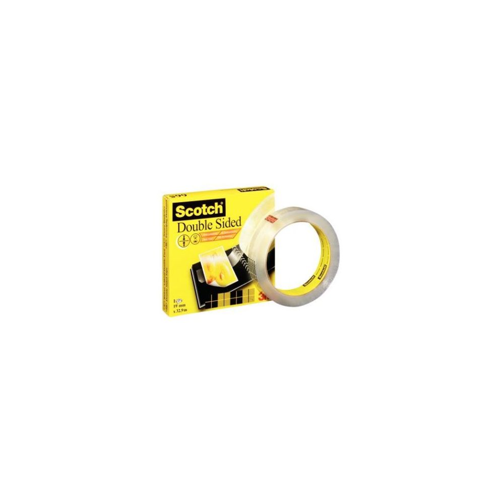 Adhesif Double Face 19mm x 33m SCOTCH Transparent