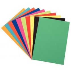 Papier dessin - 24x32cm - 250gr - 250 feuilles - Couleurs assorties