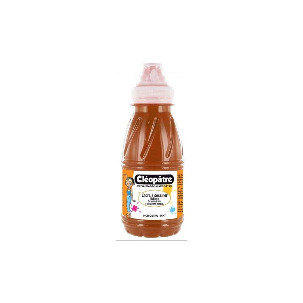 Encre de chine à dessiner CLEOPATRE SEPIA TERRE DE SIENNE - 500 ml