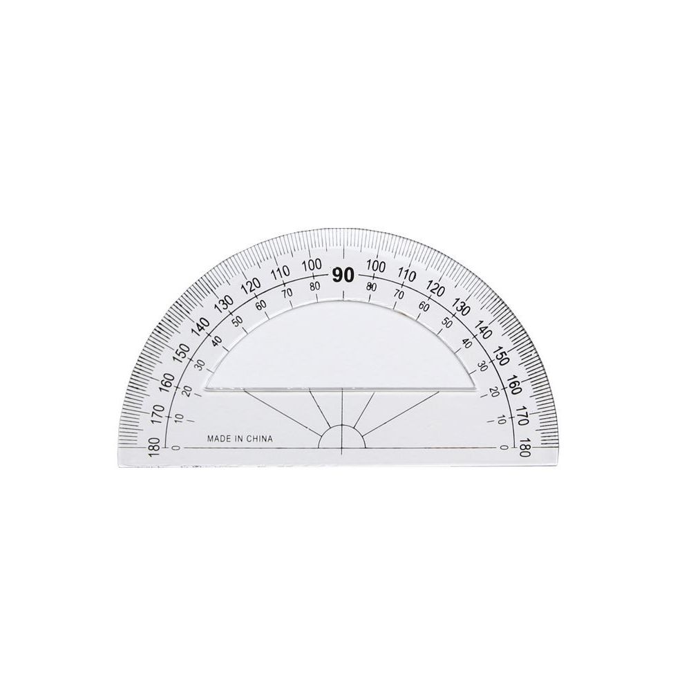 Rapporteur Cristal - 180° - Diamètre de 12cm 