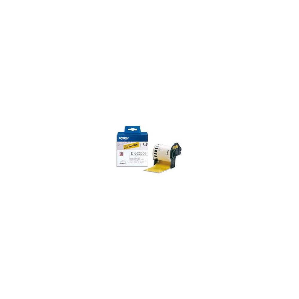Rouleau étiq BROTHER DK22606 62mm x 15m jaune