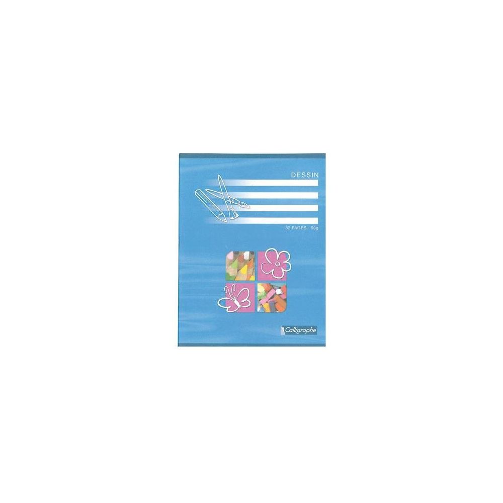 Cahier de dessin 17x22cm 32 p Piqûre 90g CLAIREFONTAINE