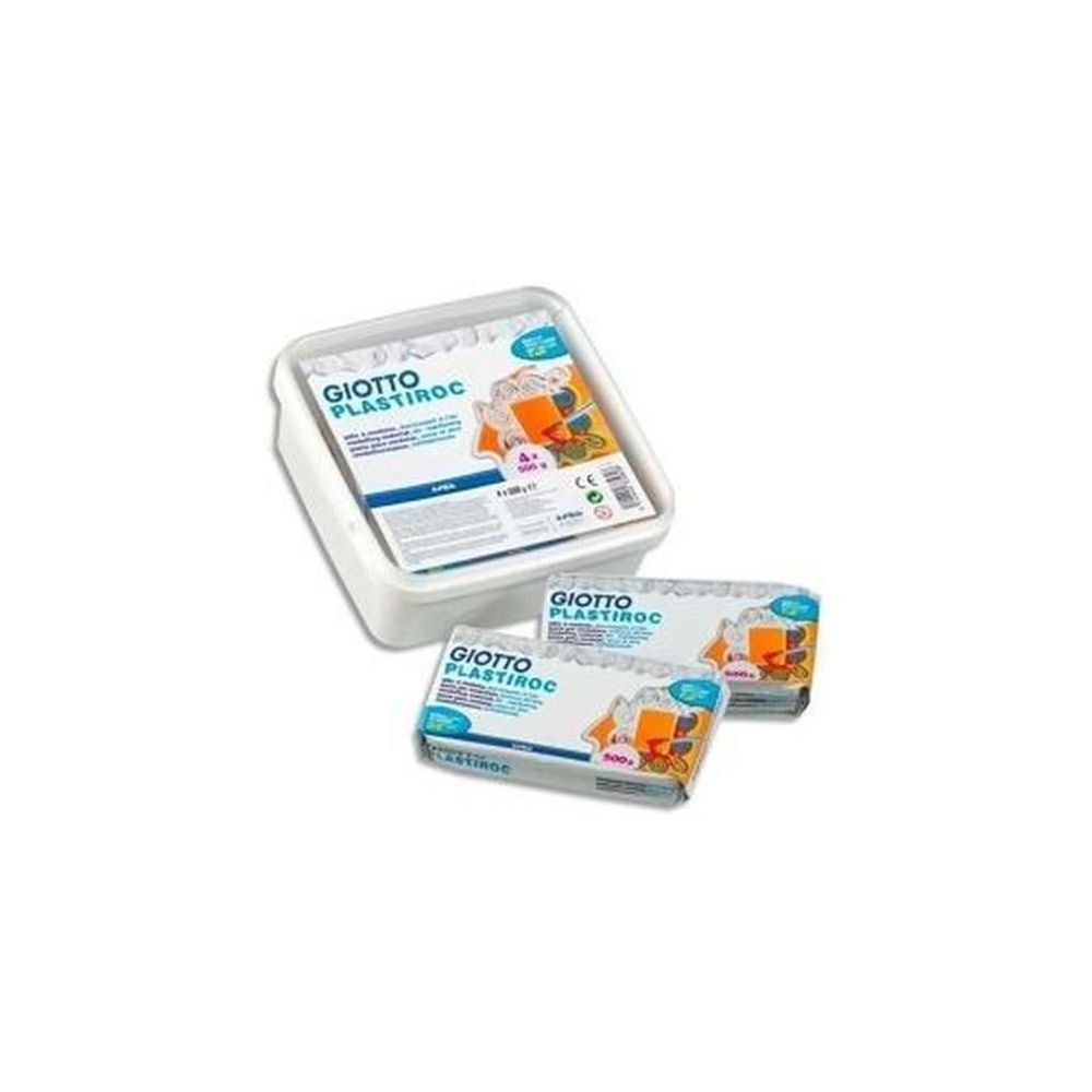Plastiroc GIOTTO Durcit à l'air - Pack de 4 x 500gr - BLANC