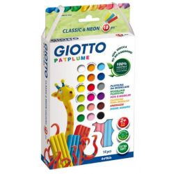 Pate à modeler GIOTTO Patplume - 18 x 20g - Coul. assorties