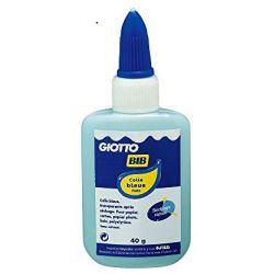 Colle transparente bleutée en Flacon biberon GIOTTO - 40 g