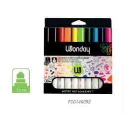 Feutre Couleur WONDAY - Lavable - Extra-large - 10 COULEURS
