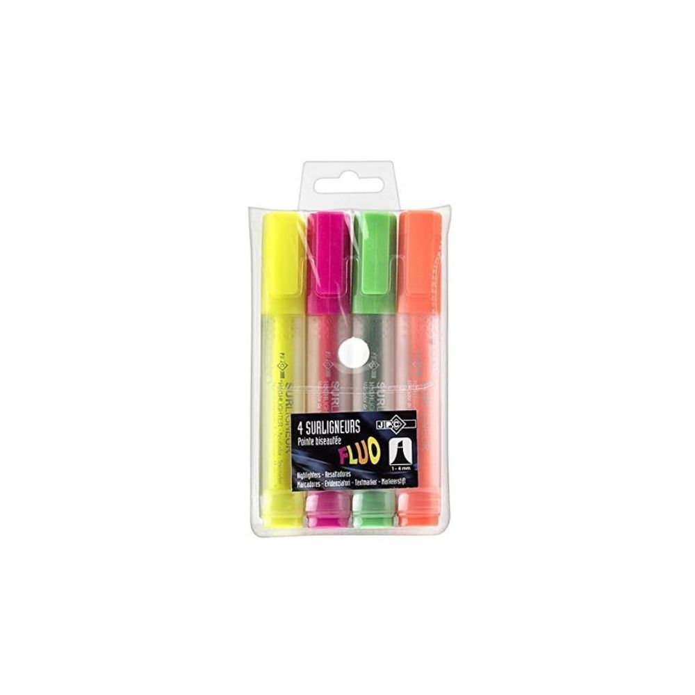 Surligneur de poche WONDAY (Pochette de 4 COULEURS)