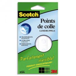 Pate adhésive double face permamente SCOTCH - Boite de 64