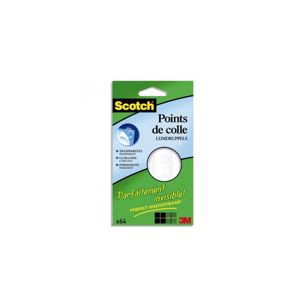 Pate adhésive double face permamente SCOTCH - Boite de 64