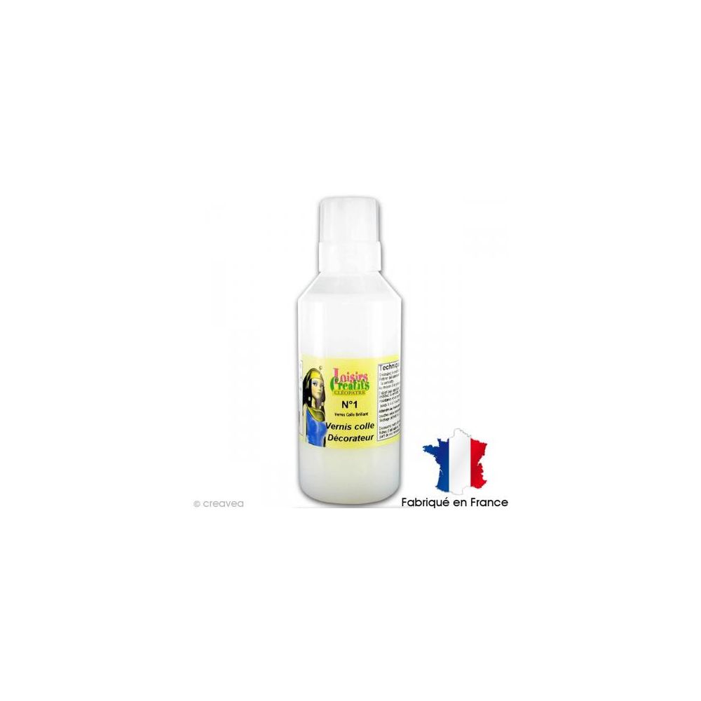 Vernis colle brillant CLEOPATRE - Sans solvant - Sans Acide 100gr