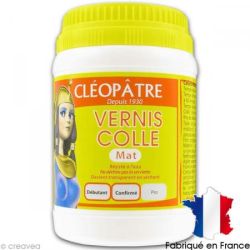 Vernis colle mat CLEOPATRE - Sans solvant - Sans acide - 250gr