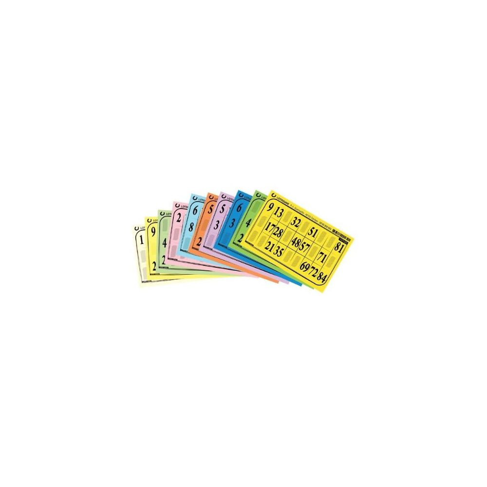 Carton normal individuel rigide 1 face -Jaune Soleil -BINGO