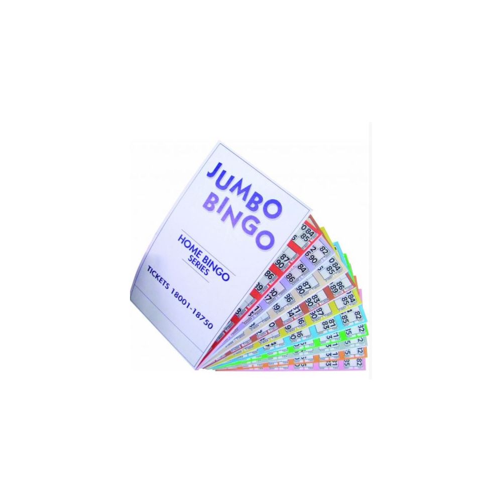 Ticket Souple de 6 Grilles Prédécoupées - Jaune - BINGO - Unité