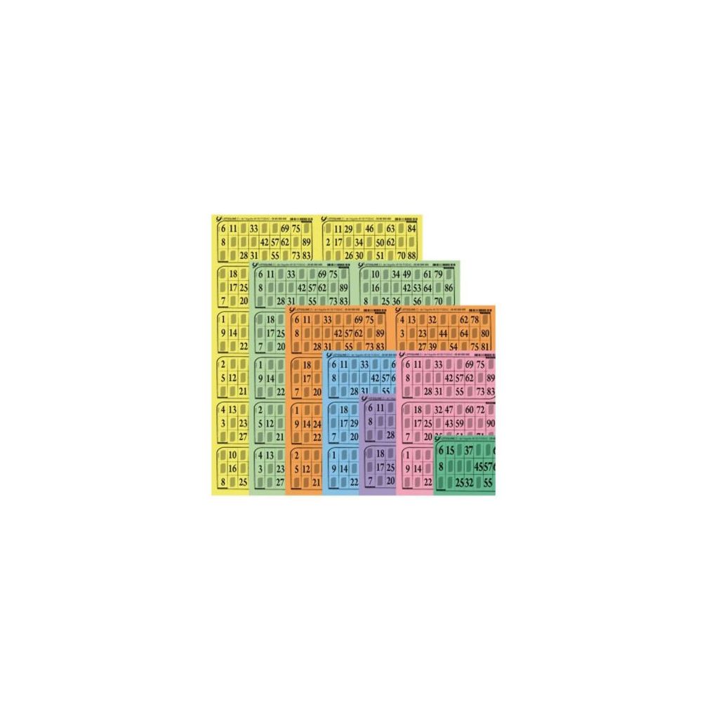 Plaque de 6 Grilles, souple plastifiée 1 face 224g - Vert Vif - BINGO