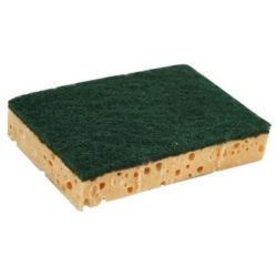 Eponge grattante Jaune et Vert - 13,5 x 9 x 2.6cm (Unité)