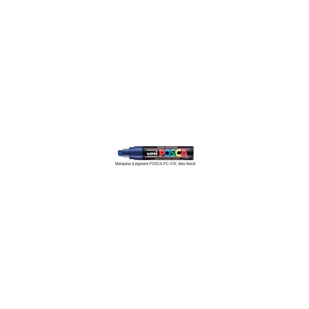 Marqueur gouache POSCA - Biseauté 15mm - PC-17K BLEU FONCE