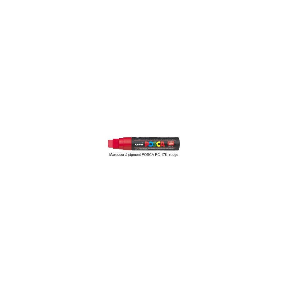Marqueur gouache POSCA - Biseauté 15mm - PC-17K ROUGE