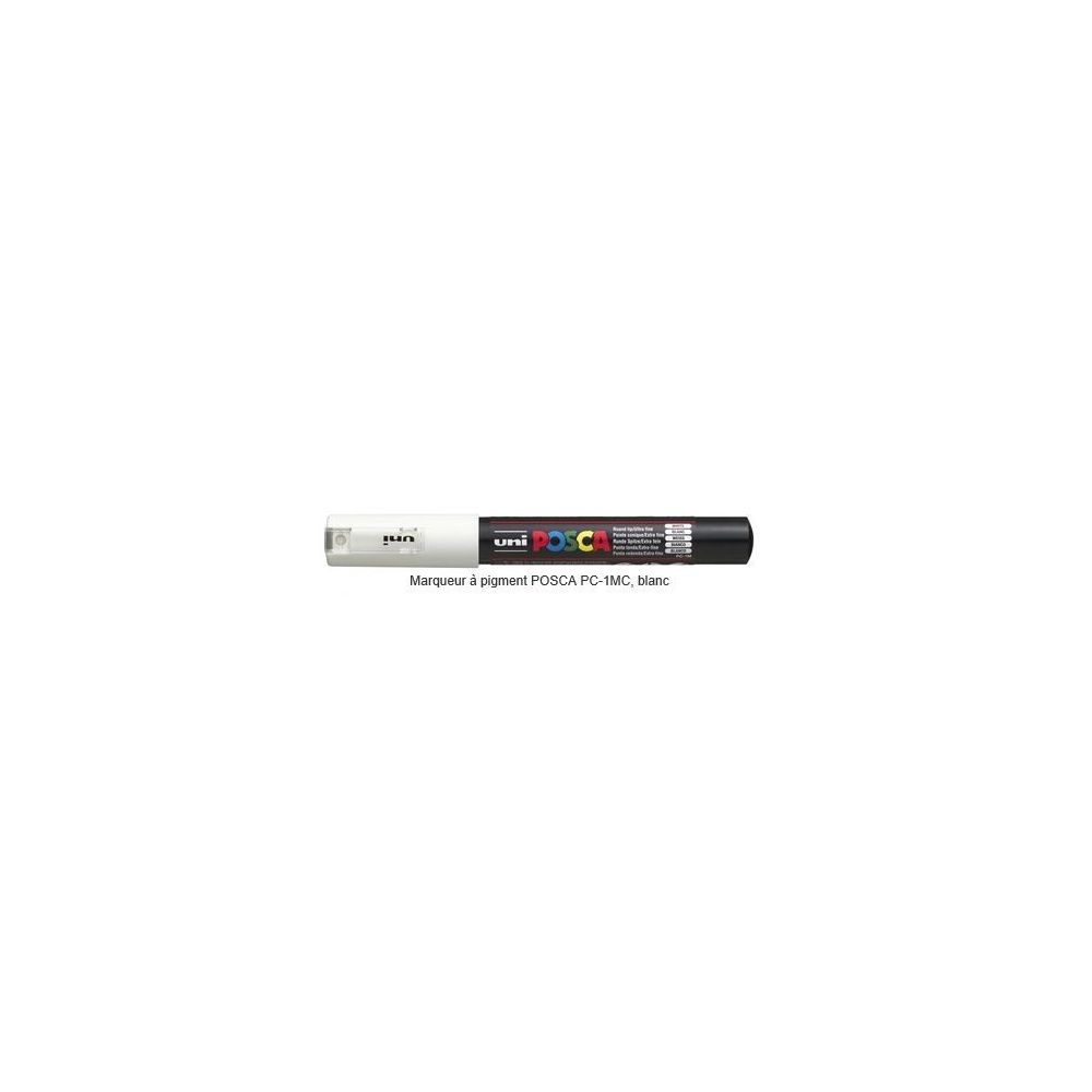 Marqueur gouache POSCA - Ogive 1mm - PC-1MC BLANC