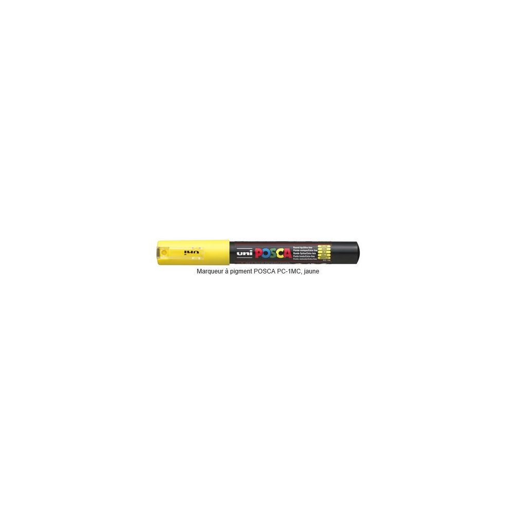Marqueur gouache POSCA - Ogive 1mm - PC-1MC JAUNE