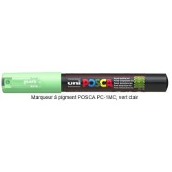 Marqueur gouache POSCA - Ogive 1mm - PC-1MC VERT CLAIR