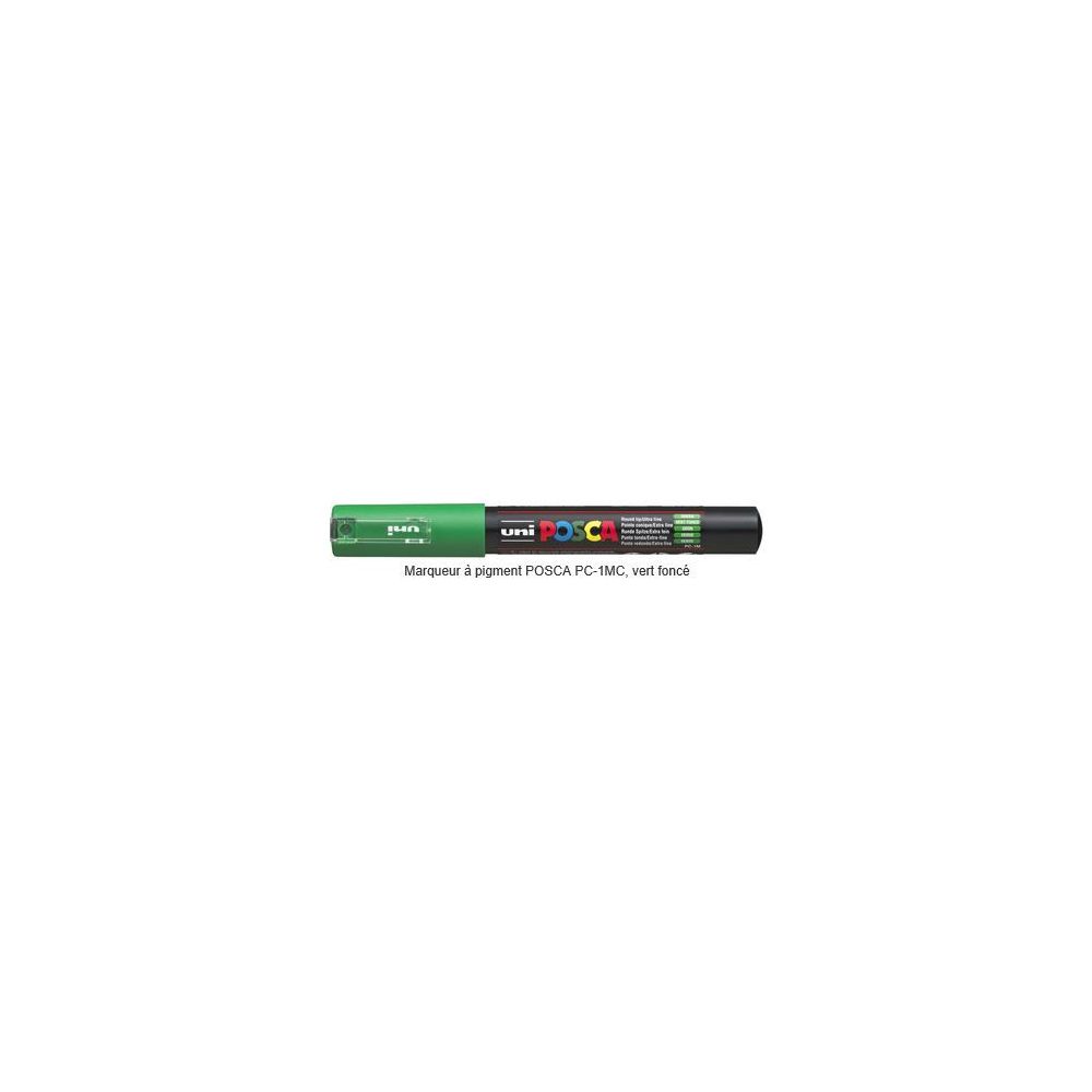 Marqueur gouache POSCA - Ogive 1mm - PC-1MC VERT FONCE