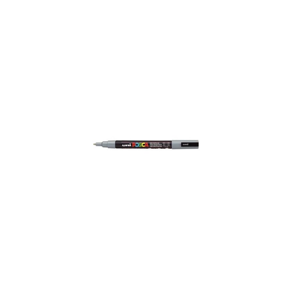 Marqueur gouache POSCA - Ogive fine 1.5mm - PC-3M GRIS