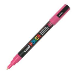 Marqueur gouache POSCA - Ogive fine 1.5mm - PC-3M ROSE