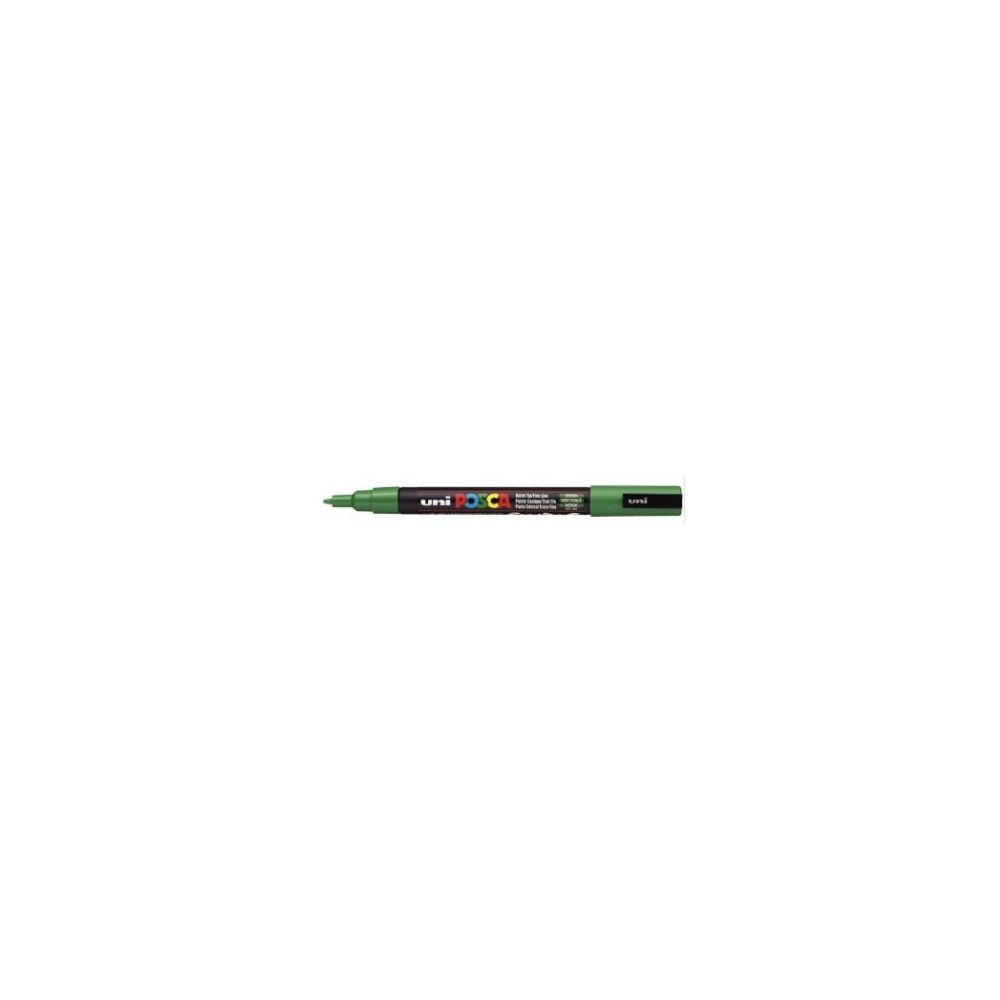 Marqueur gouache POSCA - Ogive fine 1.5mm - PC-3M VERT FONCE