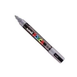 Marqueur gouache POSCA - Ogive 2.5mm - PC-5M GRIS