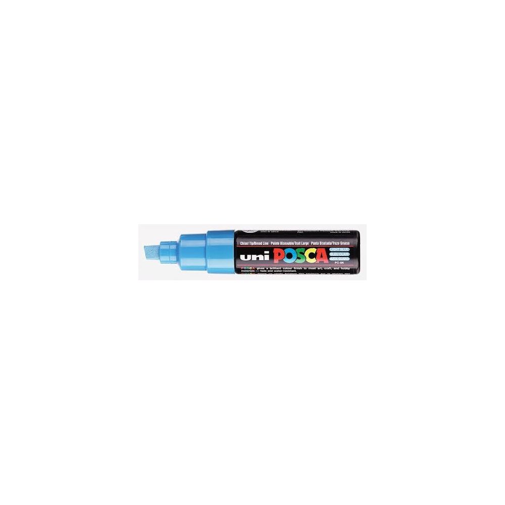 Marqueur gouache POSCA - Biseau 8mm - PC-8K BLEU CLAIR